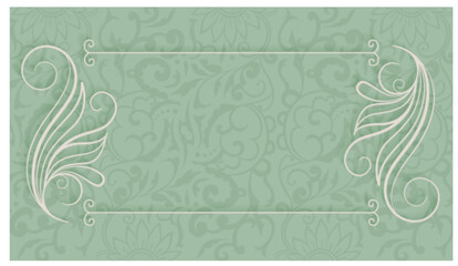 Decorative vintage floral frame background