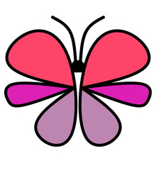 butterfly logo graphic design concept. Editable butterfly element, can be used as logotype, icon, template in web and print - Vector