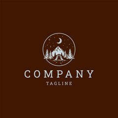Camping logo vector design template