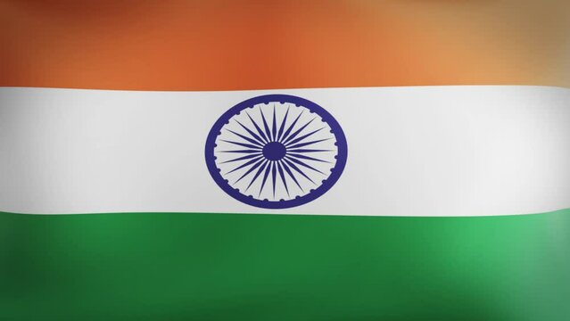india flag wave animation video