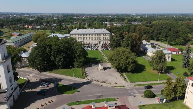 Monument Zamoyski Old Town Zamosc Aerial View Poland