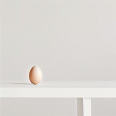 Fototapeta na wymiar one egg isolated on one color background 
