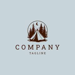Camping logo vector design template