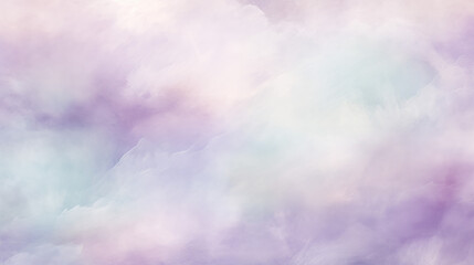 Ethereal Whispers: Pastel Cloudscape with Hints of Purple and Blue