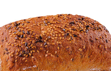 Gluten free multi seed bread with linseed isolated