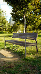 The park chair and Han River Park in Korea
