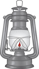 The Vintage Kerosine Lamp vector #1048