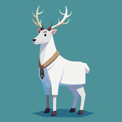 white goat vector illustration