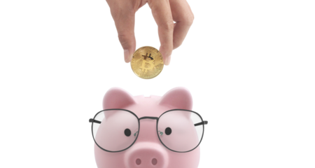 Bitcoin  financial investment in hand