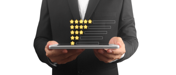 Hands holding tablet touch