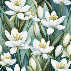 seamless floral pattern - 755731751