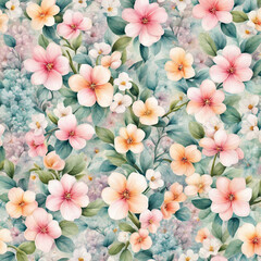 seamless floral pattern - 755732122
