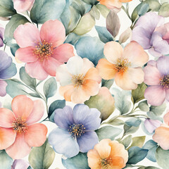 seamless floral pattern - 755732136