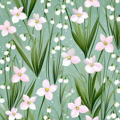 seamless floral pattern - 755732157