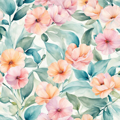 seamless floral pattern - 755732183