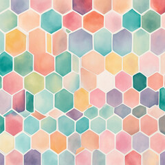 abstract geometric watercolour background - 755732342