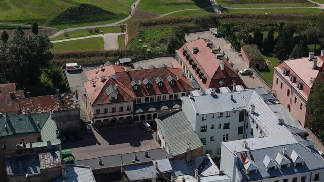 Beautiful Landscape Old Town Market Square Zamosc Aerial View Poland