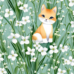 seamless floral pattern - 755732731