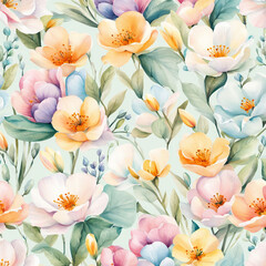 seamless floral pattern - 755732776