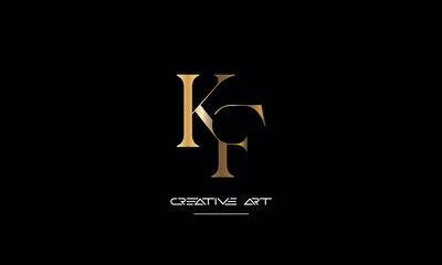 FK, KF, F, K abstract letters logo monogram