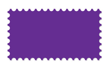 Postage stamp blank with perforated border. Paper postcard of square shape. Template mail postage for post delivery envelope, paper mark. Mockup post stamp. vector illustration eps10  © Mr. 786