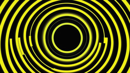 Abstract background featuring concentric circles of neon yellow, emitting a soft glow, creating a sense of advanced technology, minimalistic design with subtle gradients, digital art, ultra fine