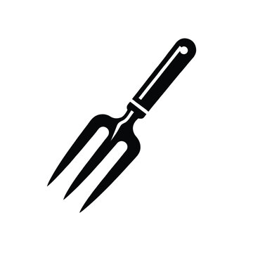 recommend clip art: Black Silhouette of Gardening Fork
