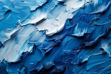 Background of strokes of different blue shades of paint