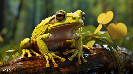 frog on a leaf