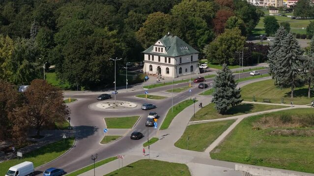 Beautiful Landscape Fortress Old Town Zamosc Aerial View Poland