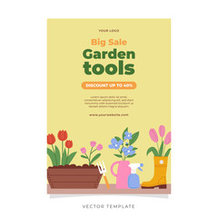Gardening tools sale flyer