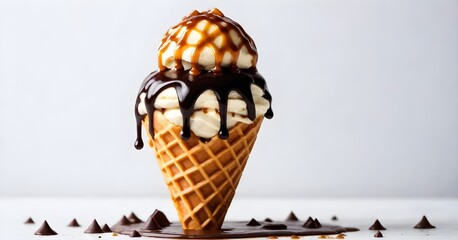 Obraz na płótnie Canvas Delicious ice cream explosion, cut out