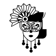Download glyph icon of carnival fancy mask 