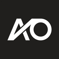 letter ao vector design template