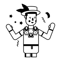 Check glyph icon of carnival celebration 