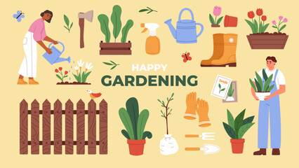 Gardening equipment set