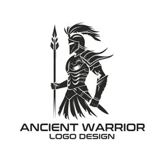Ancient Warrior Vector Logo Design