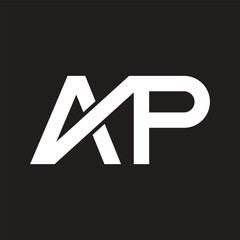 letter ap vector design template
