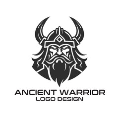 Ancient Warrior Vector Logo Design