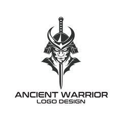 Ancient Warrior Vector Logo Design