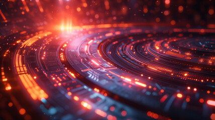 Futuristic tech interface.

