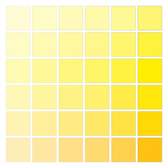 Gradient of Yellow Squares Palette. Vector illustration. EPS 10.