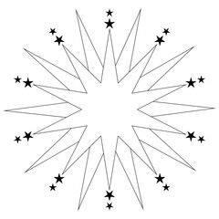 Fototapeta premium Decorative Boho Star Element