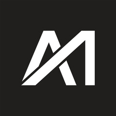 letter axm vector design template