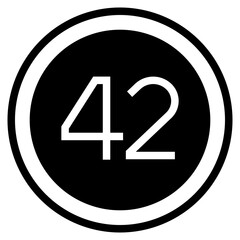 number circle icon