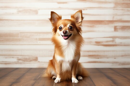 Charming image of an adorable small dog captured on a clean white background