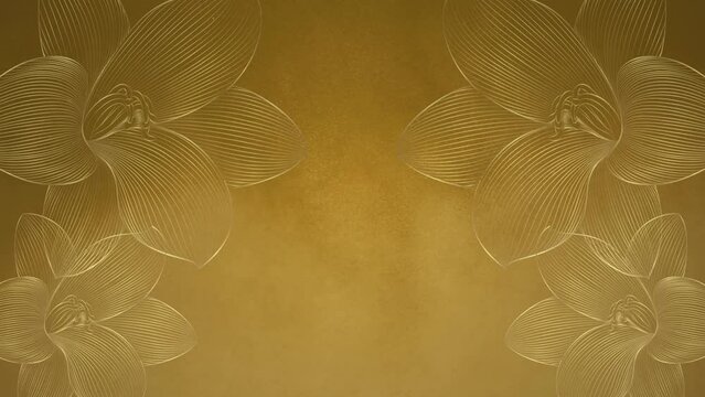 Gold Elegant Rotating Lily
