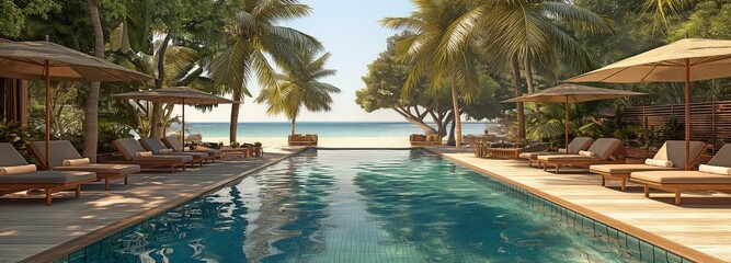 pool, lounge, and beachside resort