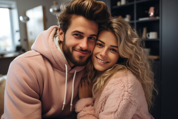 Fototapeta premium Young Couple Lost in Love