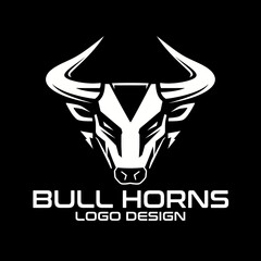 Bull Horns Vector Logo Design